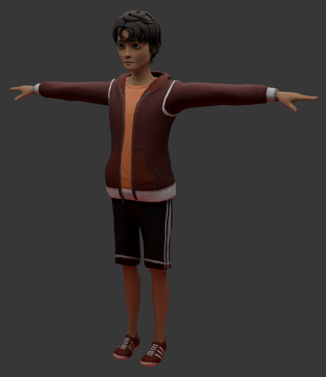 Modelo 3D del protagonista