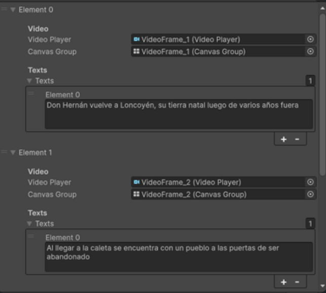 Paso de tutorial: secuencia de videos con texto